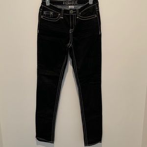 Hydraulic slim fit black denim jeans size 6